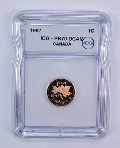1997 Canada 1 Cent PR70 DCAM ICG