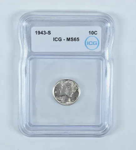 1943-S Mercury Dime MS65 ICG