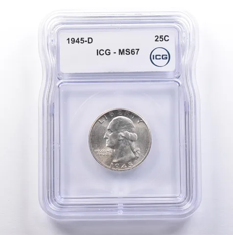 1945-D Washington Quarter MS67 ICG *9125