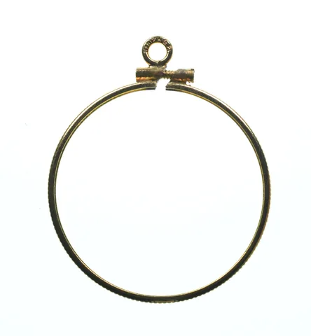 14K 29mm Gold Filled 1/2 Oz Mexico Libertad Coin Bezel Pendant Frame Edge *1429