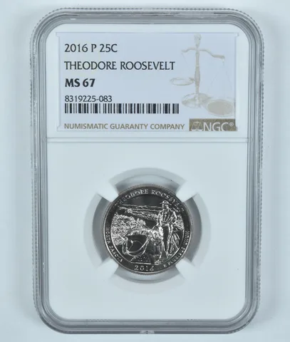 2016-P Washington Quarter Theodore Roosevelt ATB MS67 NGC