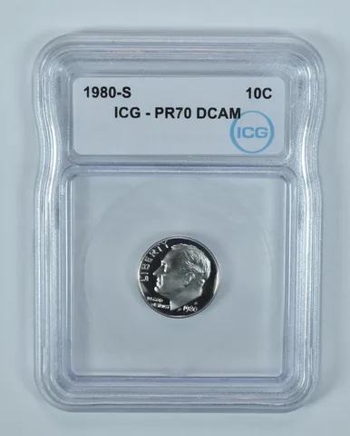 1980-S Roosevelt Dime PR70 DCAM ICG