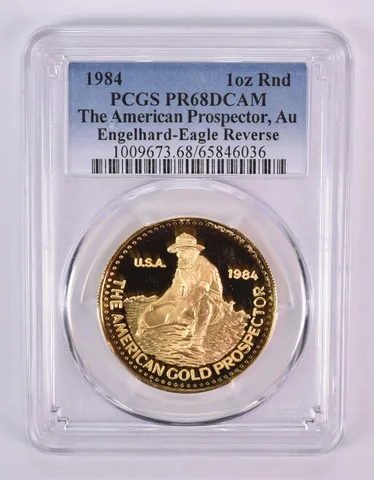 1984 Engelhard American Prospector 1 Oz Gold Eagle Reverse PR68 DCAM PCGS *1019