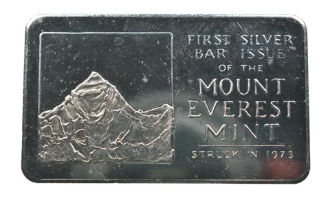 1973 1 Oz Silver Bar First Issue Mount Everest Mint a1069