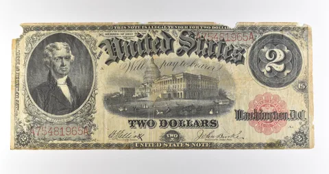 1917 $2 Legal Tender Red Seal Large Note Fr#58 *4692