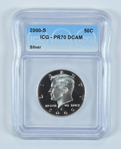 2000-S Kennedy Half Dollar Silver PR70 DCAM ICG