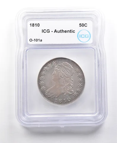 1810 Capped Bust Half Dollar O-101a Authentic ICG *5650