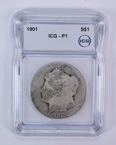 1901 Morgan Silver Dollar P1 ICG Lowball