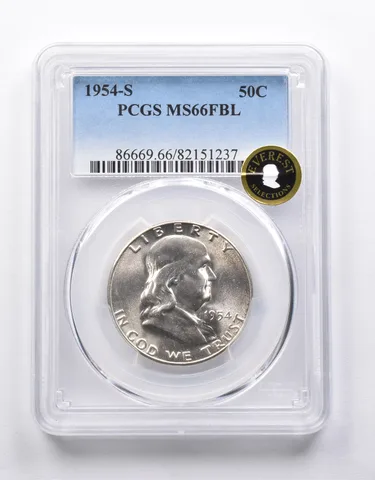 MS66 FBL 1954-S Franklin Half Dollar Everest Selections PCGS *6807