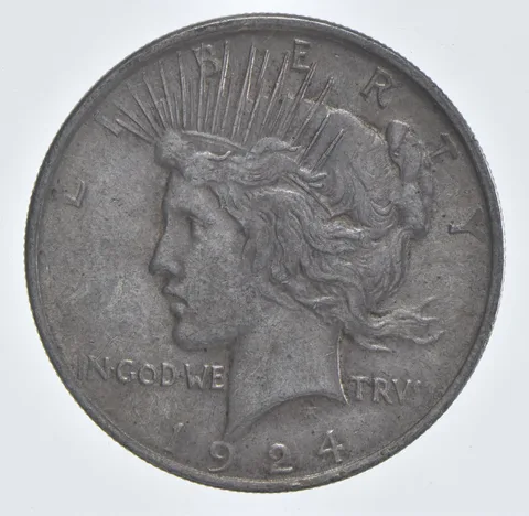 Better - 1924 Peace Silver Dollar - 90% US Coin *661