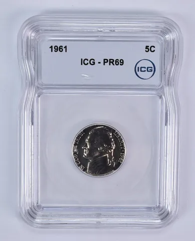 1961 Jefferson Nickel PR69 ICG
