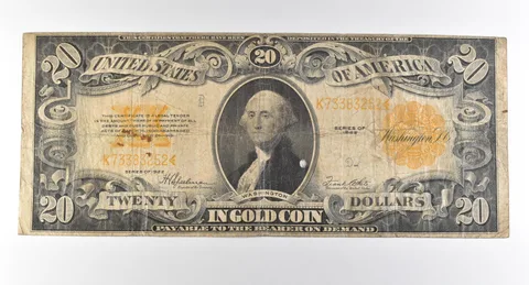 1922 $20 Gold Certificate Large Note Yellow Seal *2835