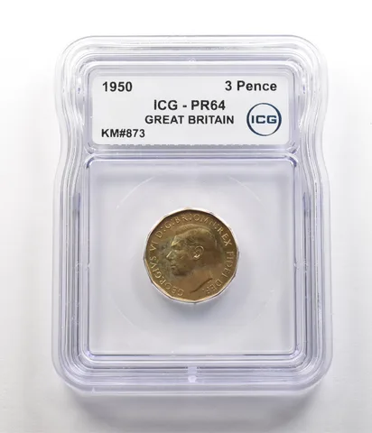 1950 Great Britain 3 Pence KM#873 PR64 ICG a6758