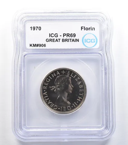 1970 Great Britain Florin KM#906 PR69 ICG *7850