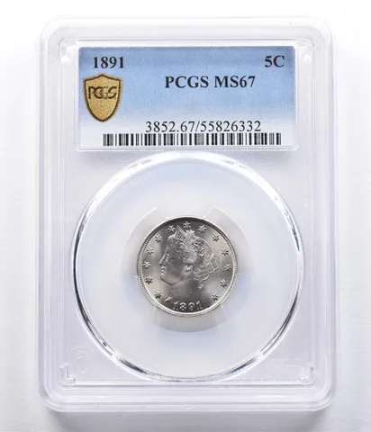 1891 Liberty V Nickel MS67 PCGS *2338