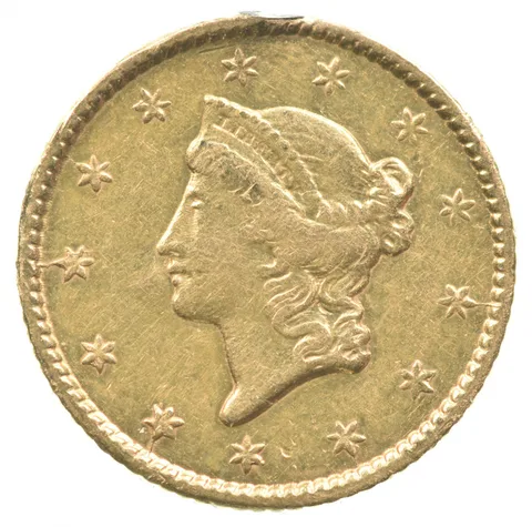 1853 $1 Liberty Head Gold Dollar a1826