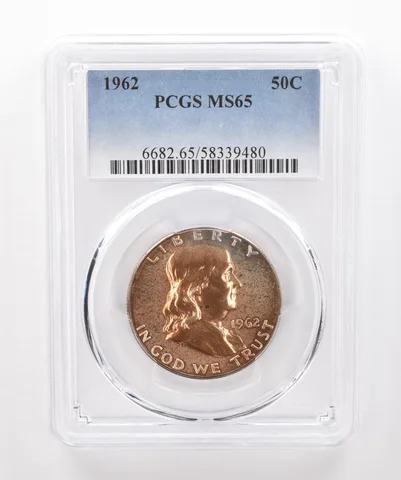 1962 Franklin Half Dollar MS65 PCGS Beautiful Tone *1921