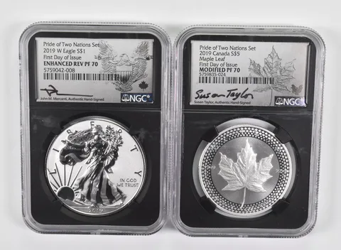 2019 Pride of 2 Nations *NGC PF70 FDI MERCANTI+TAYLOR*CANADIAN a1795