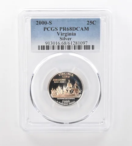 2000-S Washington State Quarter Virginia Silver PR68 DCAM PCGS Nice Tone *0964