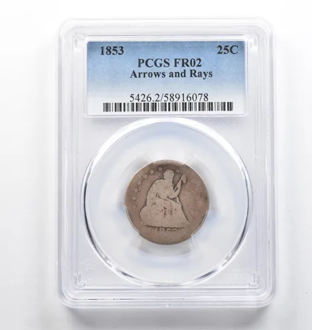 1853 Seated Liberty Quarter Arrows And Rays FR02 PCGS Lowball *9455