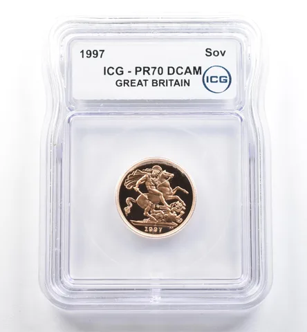 1997 Great Britain Gold Sovereign PR70 DCAM ICG *6484