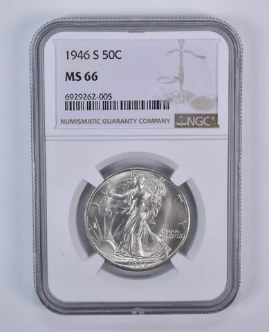 1946-S Walking Liberty Half Dollar MS66 NGC Brown Label