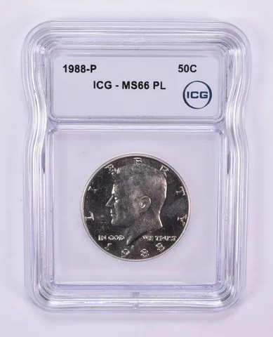 1988-P Kennedy Half Dollar MS66 PL ICG