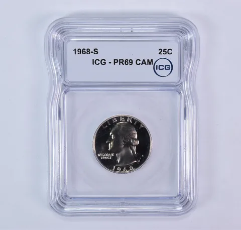 1968-S Washington Quarter PR69 CAM ICG