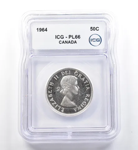 1964 Canada 50 Cents PL66 ICG *0256