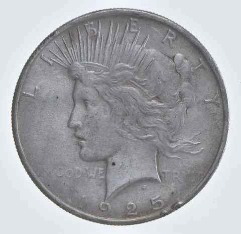 Better - 1925 Peace Silver Dollar - 90% US Coin *649