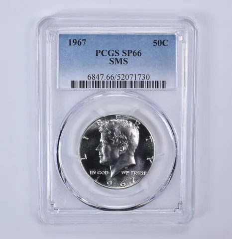 1967 Kennedy Half Dollar SMS SP66 PCGS Blue Label