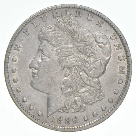 AU+ 1886-O Morgan Silver Dollar (1 coin)