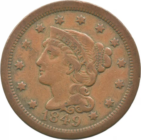 1849 Liberty Head Large Cent a2329