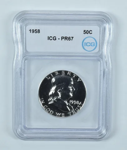 1958 Franklin Half Dollar PR67 ICG