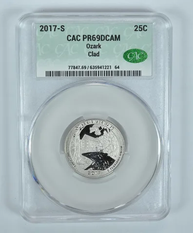 2017-S Washington Quarter Ozark CLAD ATB PR69 DCAM CAC CACg