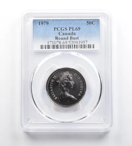 1979 Canada 50 Cents Round Bust PL69 PCGS *9207