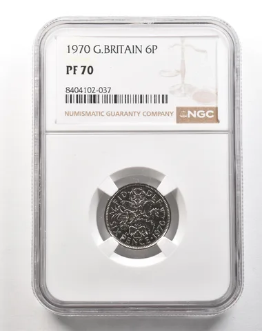 1970 Great Britain 6 Pence PF70 NGC *5162