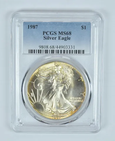 MS68 1987 American Silver Eagle - PCGS Beautiful Tone! a0878