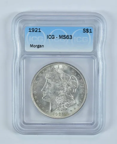 1921 Morgan Silver Dollar MS63 ICG