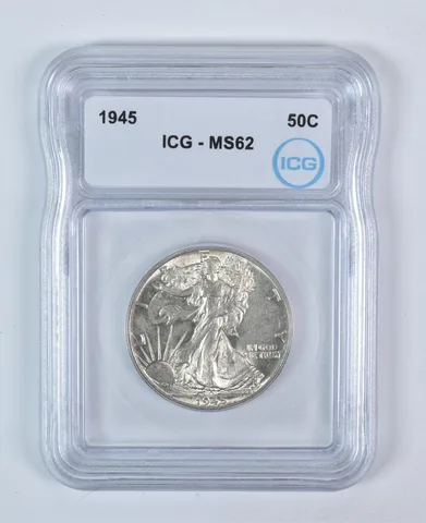 1945 Walking Liberty Half Dollar MS62 ICG