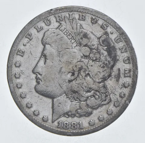 Early - 1881-S Morgan Silver Dollar - 90% US Coin *125