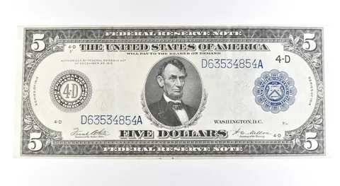 1914 $5 Cleveland OH FRN Large Note Blue Seal *2727