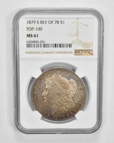 MS61 1879-S Rev Of 78 1878 Morgan Silver Dollar - Top-100 - Graded NGC a0699