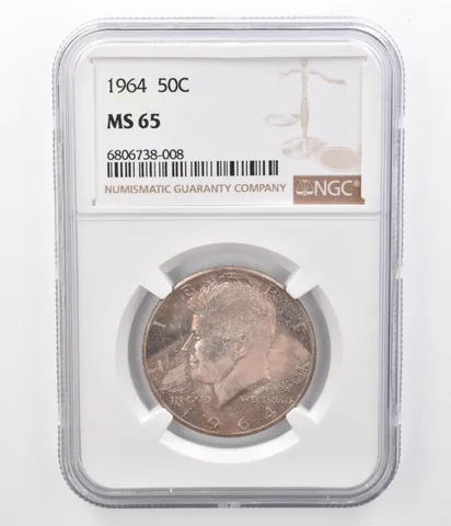 1964 Kennedy Half Dollar MS65 NGC Beautifully Toned a8604