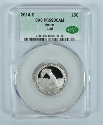 2014-S Washington Quarter Arches CLAD ATB PR69 DCAM CAC CACg