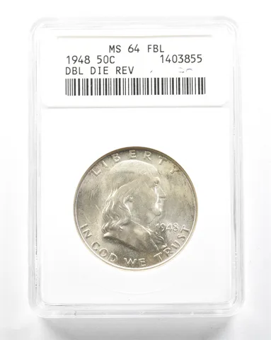 1948 Franklin Half Dollar DDR MS64 FBL ANACS *2060