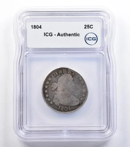 1804 Draped Bust Quarter Authentic ICG *2204