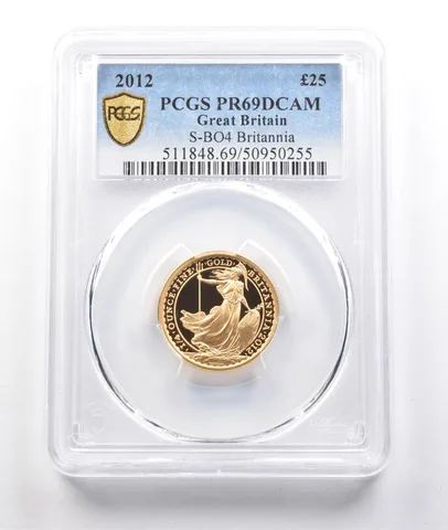 2012 Great Britain 25 Pounds S-BO4 Gold Britannia PR69 DCAM PCGS *3851