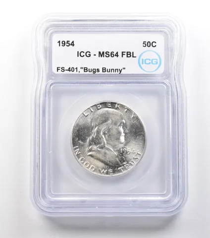 1954 Franklin Half Dollar FS-401 Bugs Bunny MS64 FBL ICG *1494