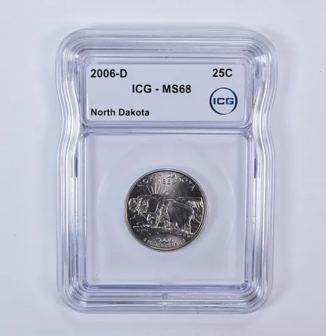 2006-D Washington State Quarter North Dakota MS68 ICG